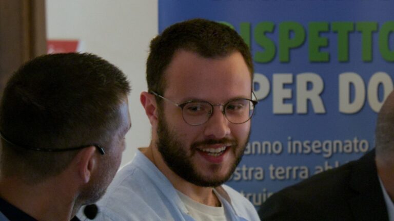 Foto di Leonardo Malatesta, Operations Quality Manager, durante la convention